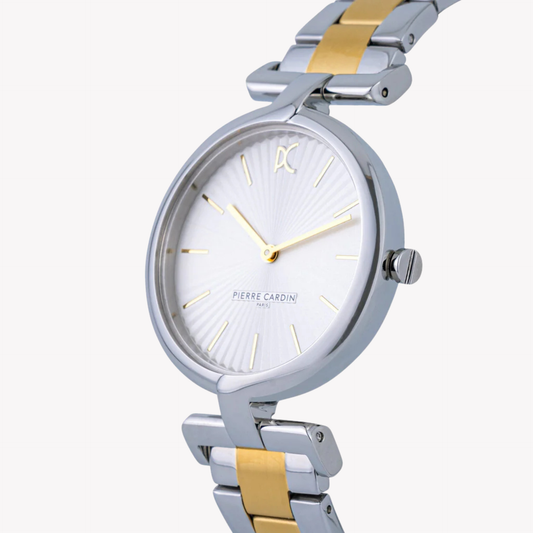 Pierre Cardin Women's Silver & Gold Watch, Silver Dial | Cmd.3510-1