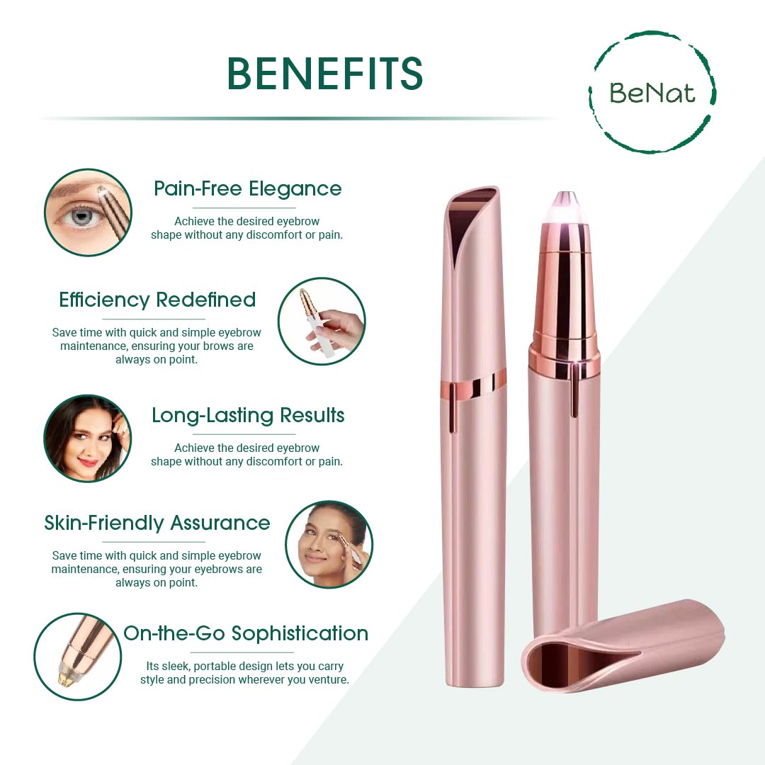 The Effortless Beauty Kit -Facial Hair Remover, Eyebrow Trimmer & Heated Eyelash Curler Set-4