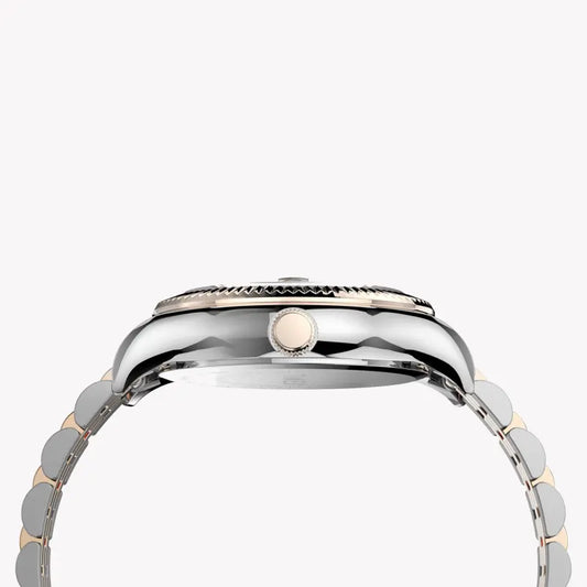 Timex Women's 2t Stainless Steel Watch, Silver Dial | Tw2t87000-1
