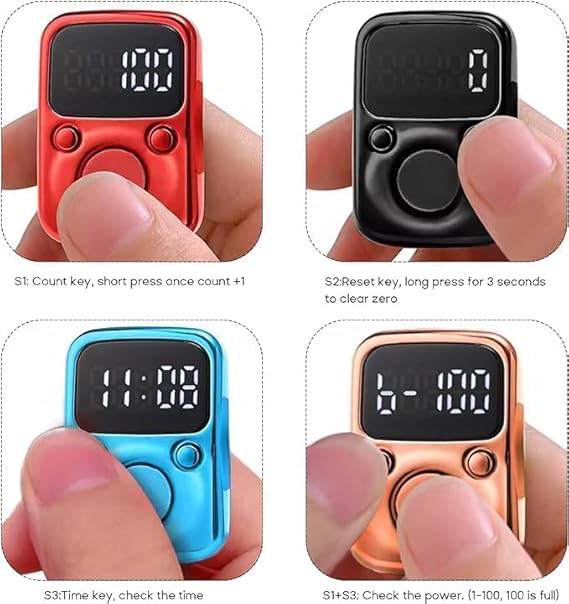 Digital Finger Tally Counter with LED Display