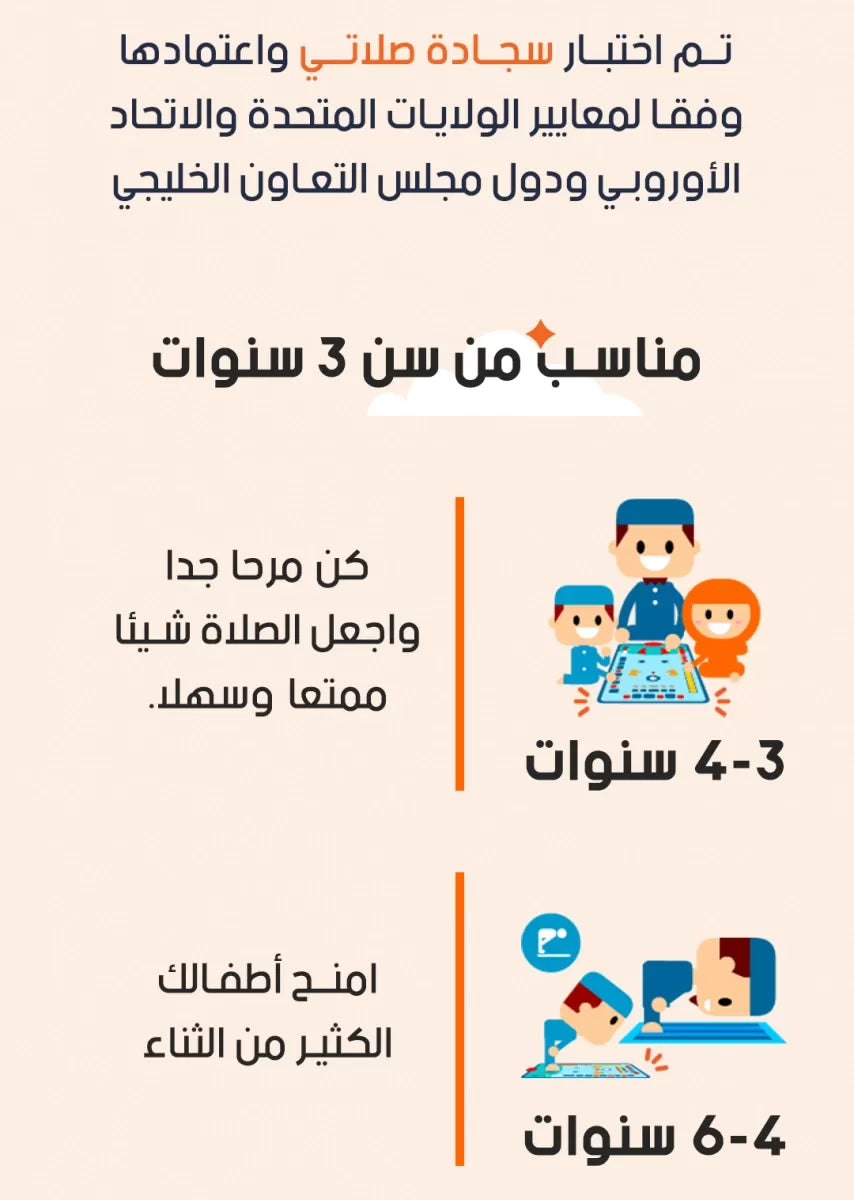 سجادة لتعليم الأطفال الصلاة وتشجيعهم بطريقة مبتكرة