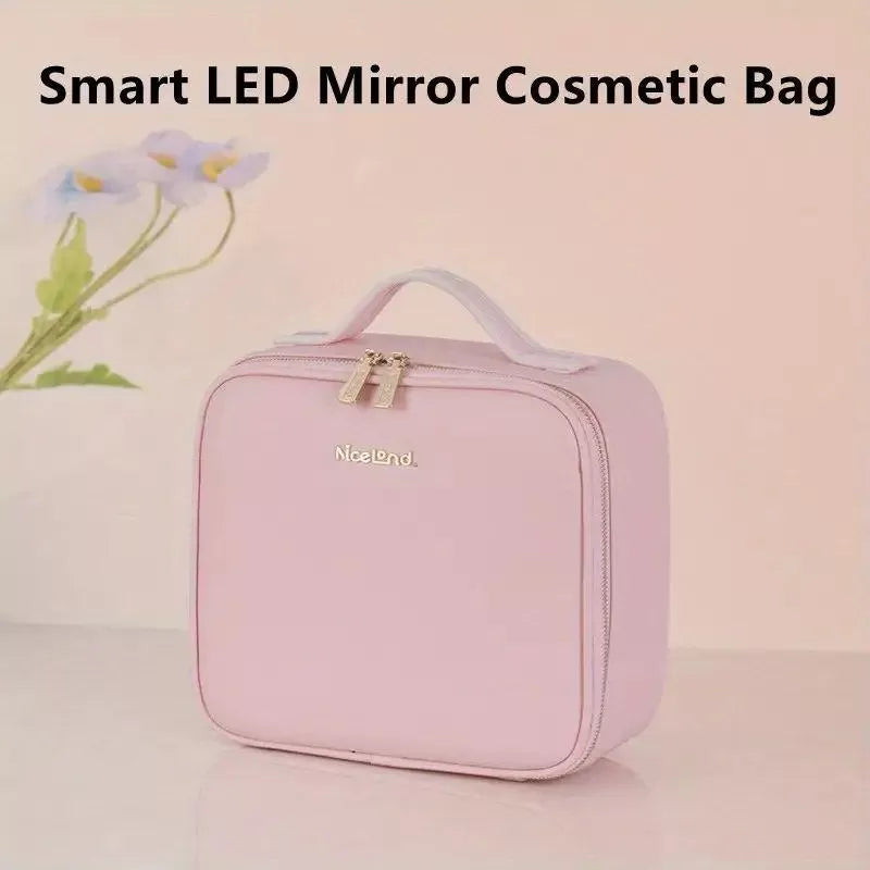 حقيبة مكياج LED مضاءة مع مرآة