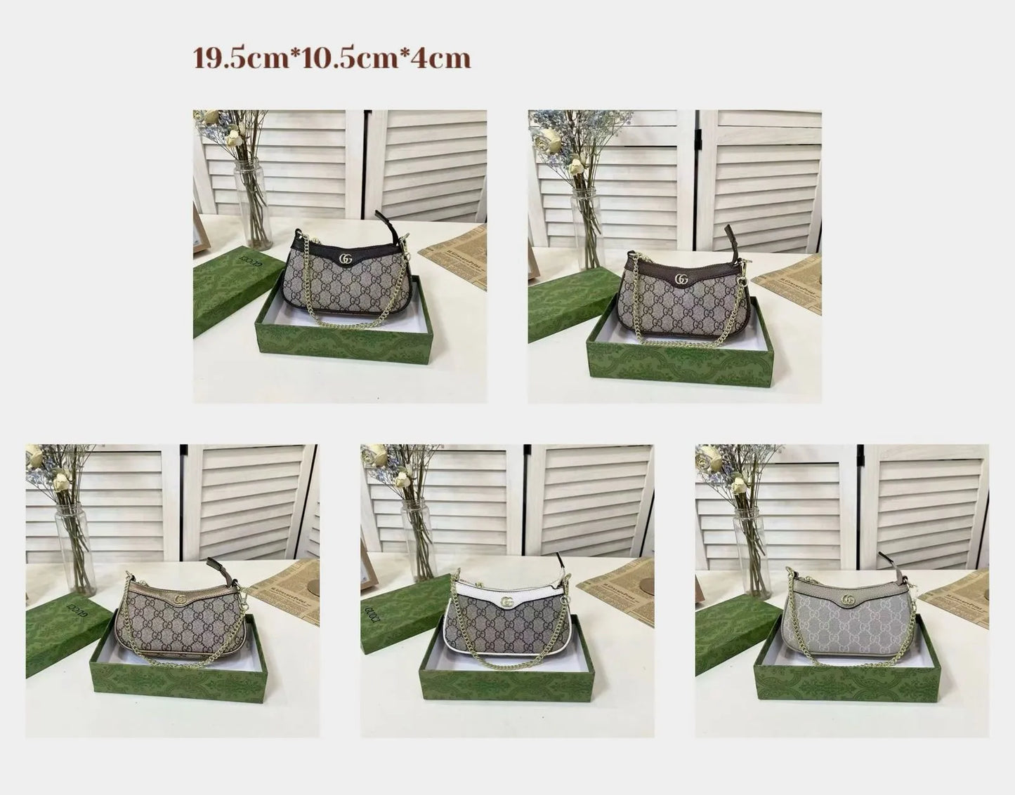 حقيبة GUCCI لون رصاصي