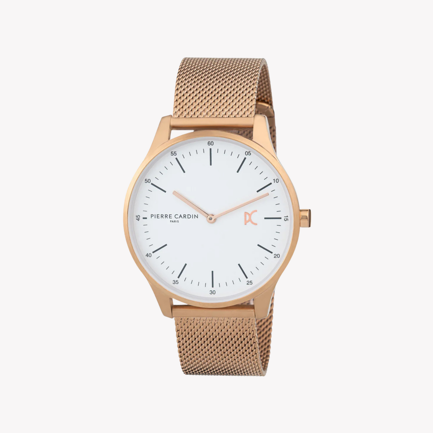 Pierre Cardin Men's Rose Gold Watch, Silver Dial | Cba.4013