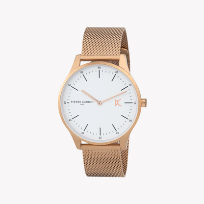 Pierre Cardin Men's Rose Gold Watch, Silver Dial | Cba.4013