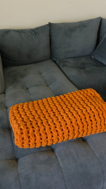 Cozy Handmade Chunky Wool Blanket