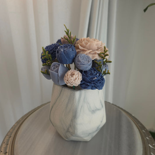 ABAQ Scented Handmade Flower Candles Vase – No Wicks