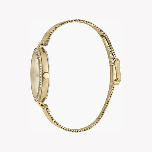Esprit Women's Gold Stainless Steel Watch, Champagne Dial | Es1l215m0035-1