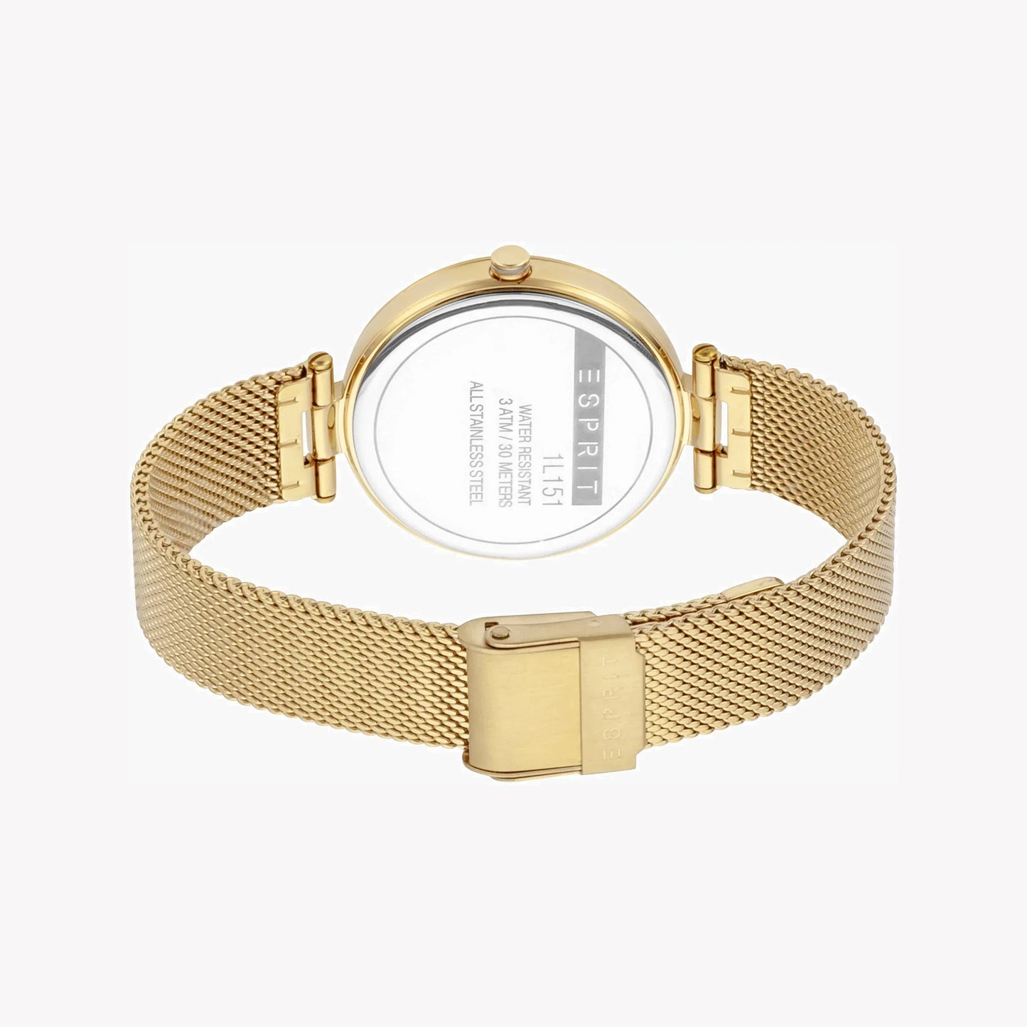 Esprit Women's Gold Stainless Steel Watch, Champagne Dial | Es1l215m0035