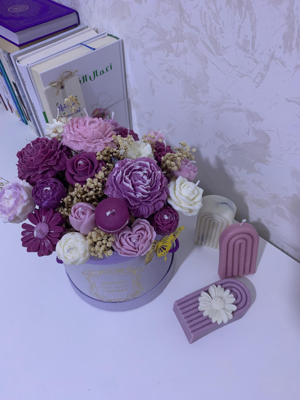 Flower candles bouquet