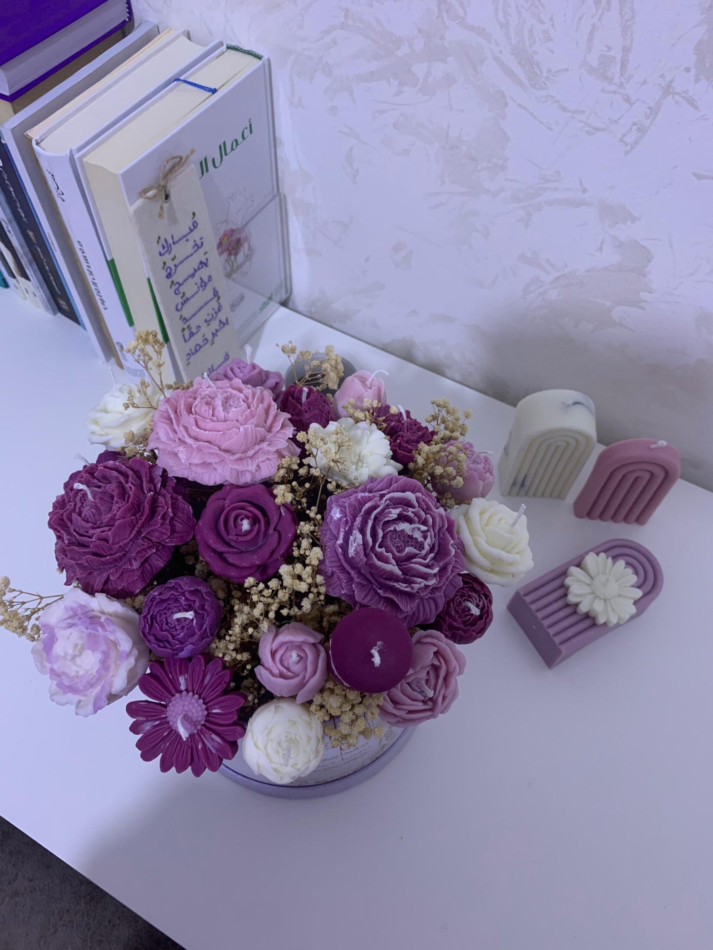 Flower candles bouquet