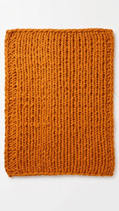 Cozy Handmade Chunky Wool Blanket