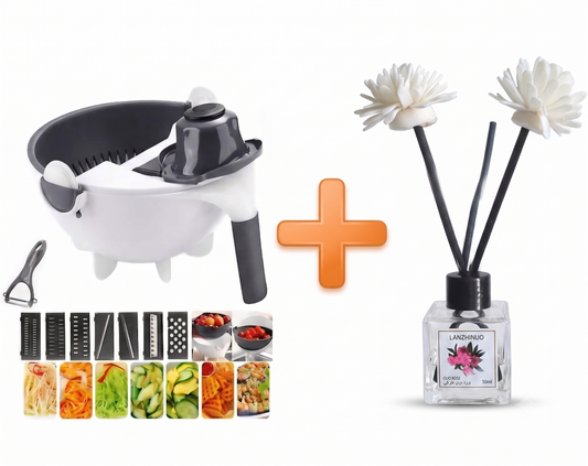 Offer 9 in 1 vegetable cutter + one diffuser beautiful aroma