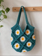 Handmade crochet handbag with flowers cute elegance