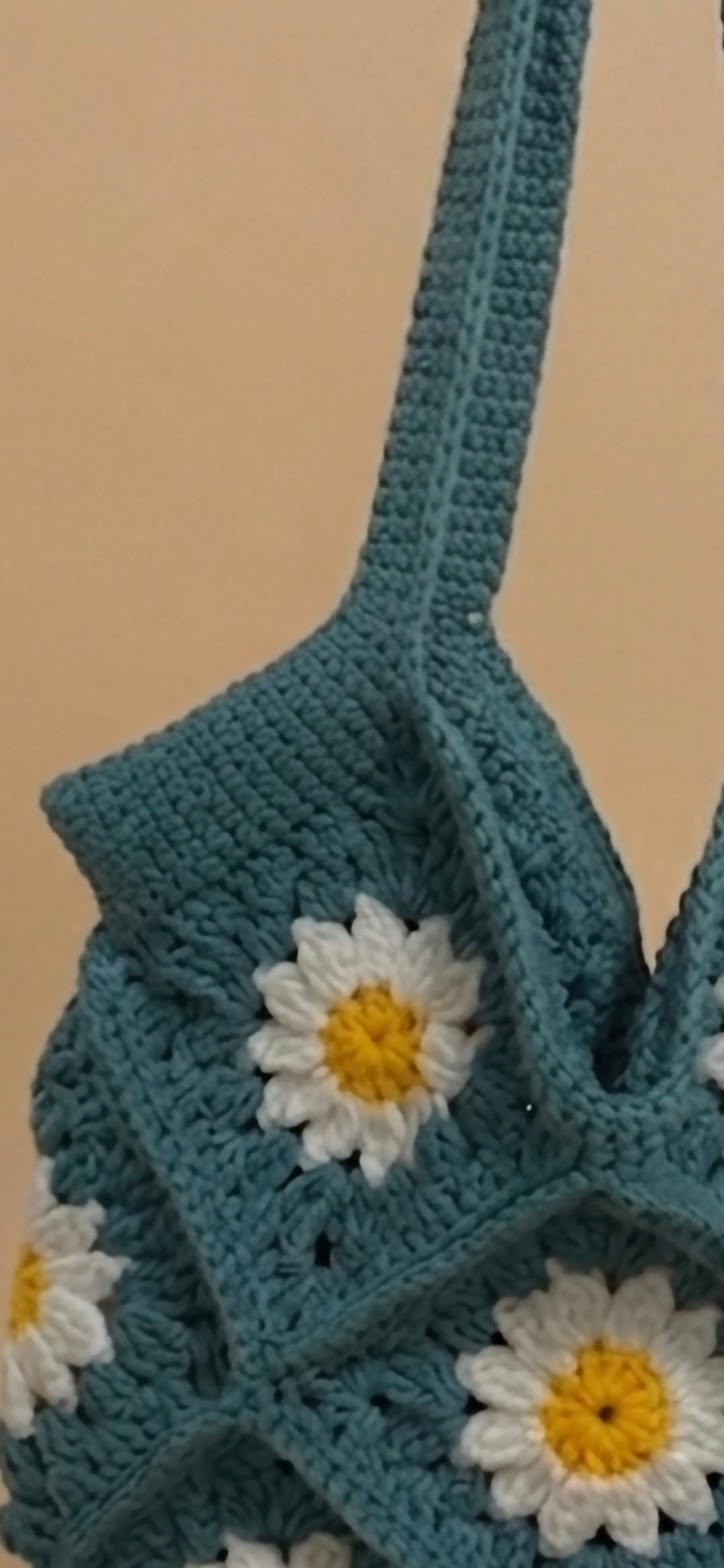 Handmade crochet handbag with flowers cute elegance