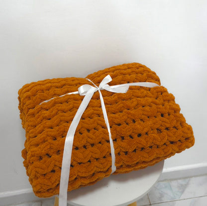Cozy Handmade Chunky Wool Blanket