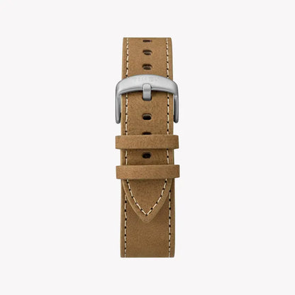 Timex Men's Tan Leather Watch, White Dial | Tw2r64100