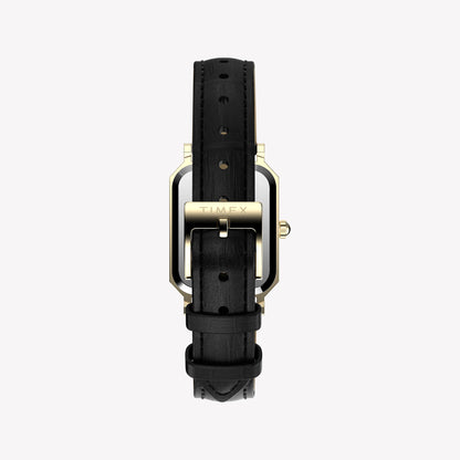 Timex Women's Gold-Tone, Black Leather | TW2Y71900