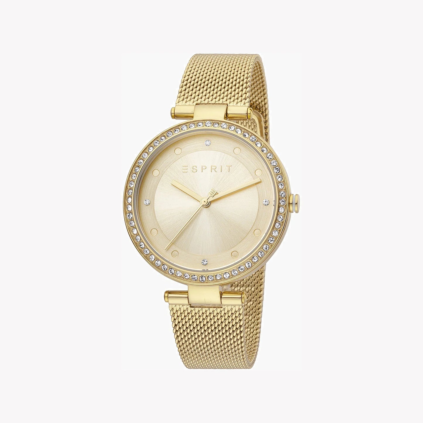 Esprit Women's Gold Stainless Steel Watch, Champagne Dial | Es1l215m0035