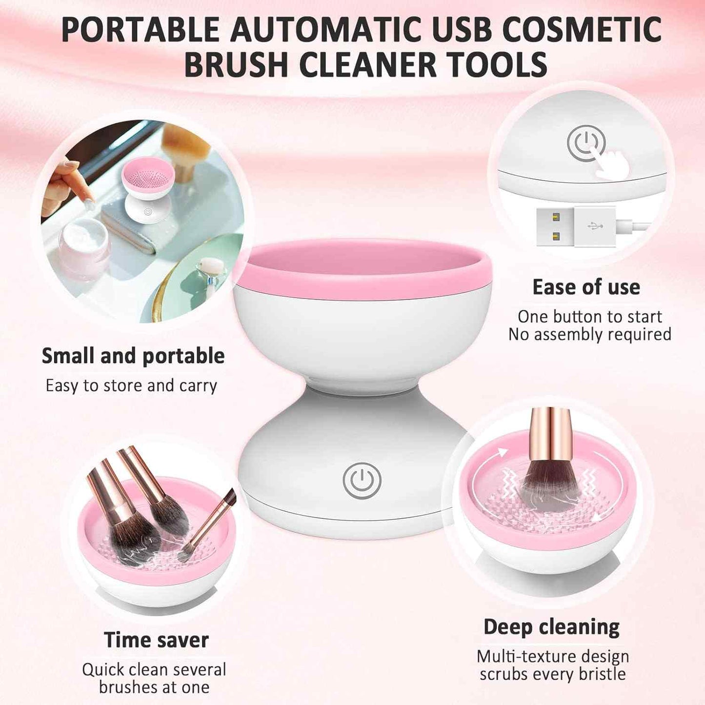 Electric Makeup Brush Cleaner Machine