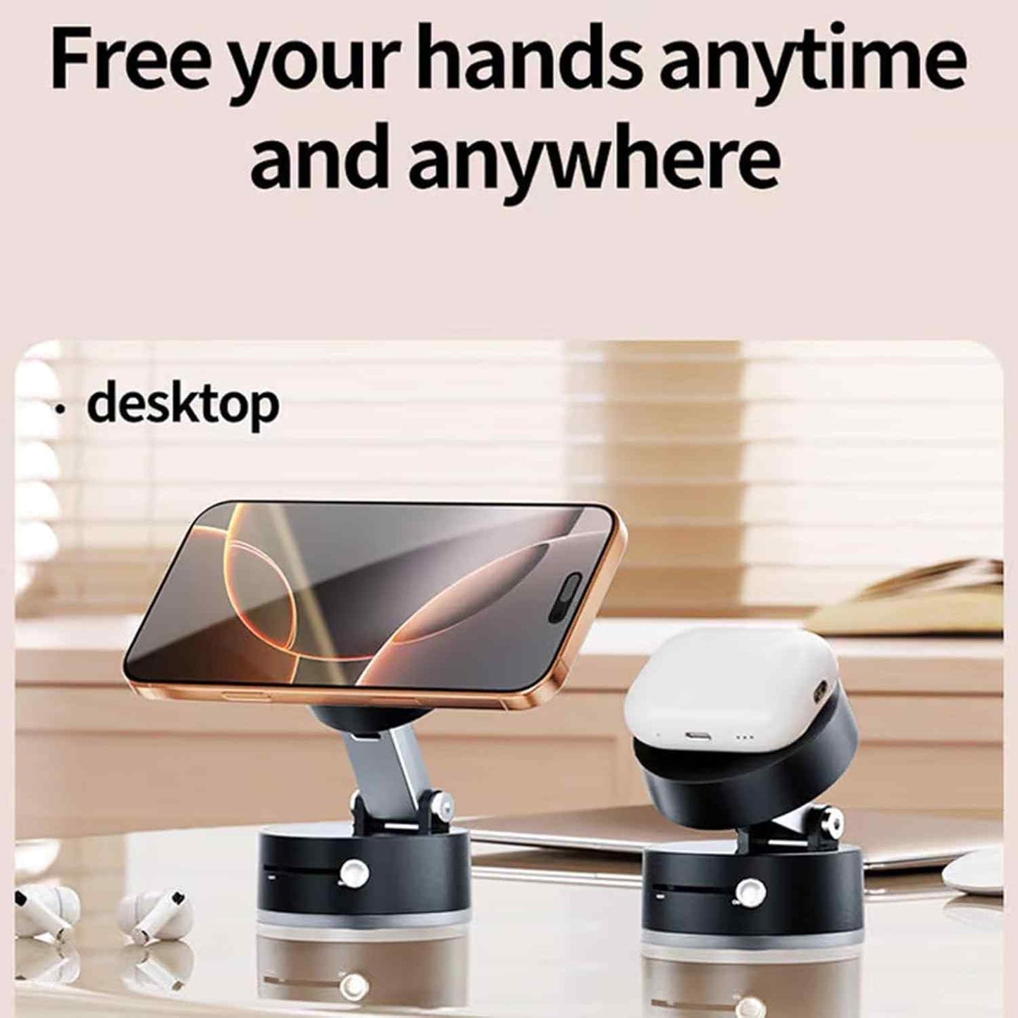 Foldable Vacuum Magnetic Car Phone Holder