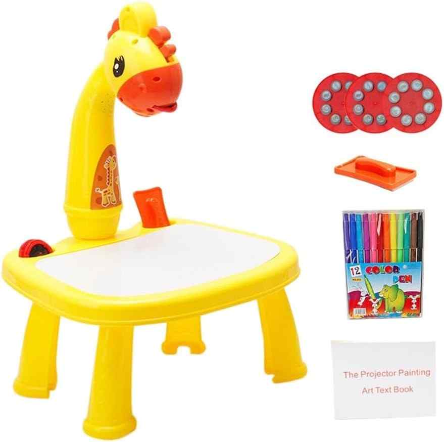 Projection Painting Multifunctional Drawing Board Game 201-1B Yellow