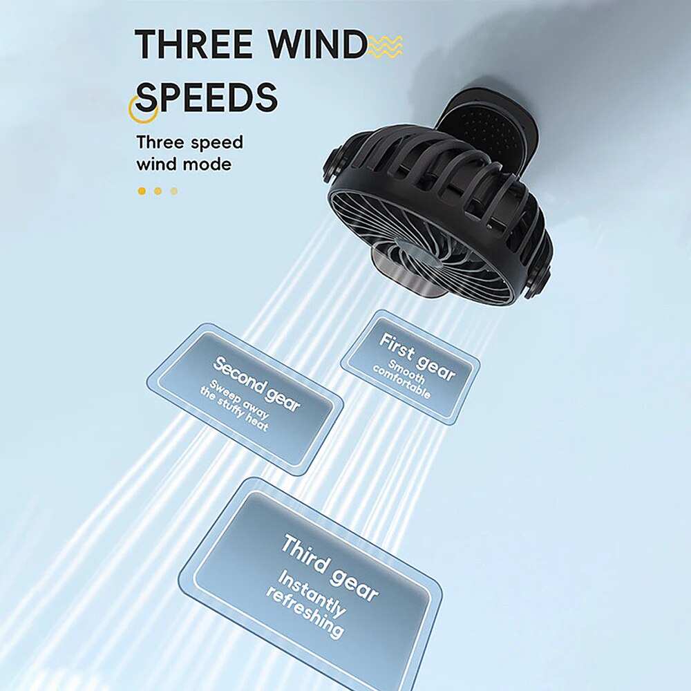 720° Rotatable Clip Fan with Night Light for Easy Portability