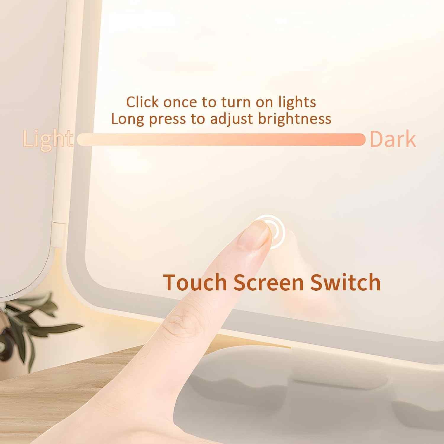 3 Folds Lighted Makeup Mirror