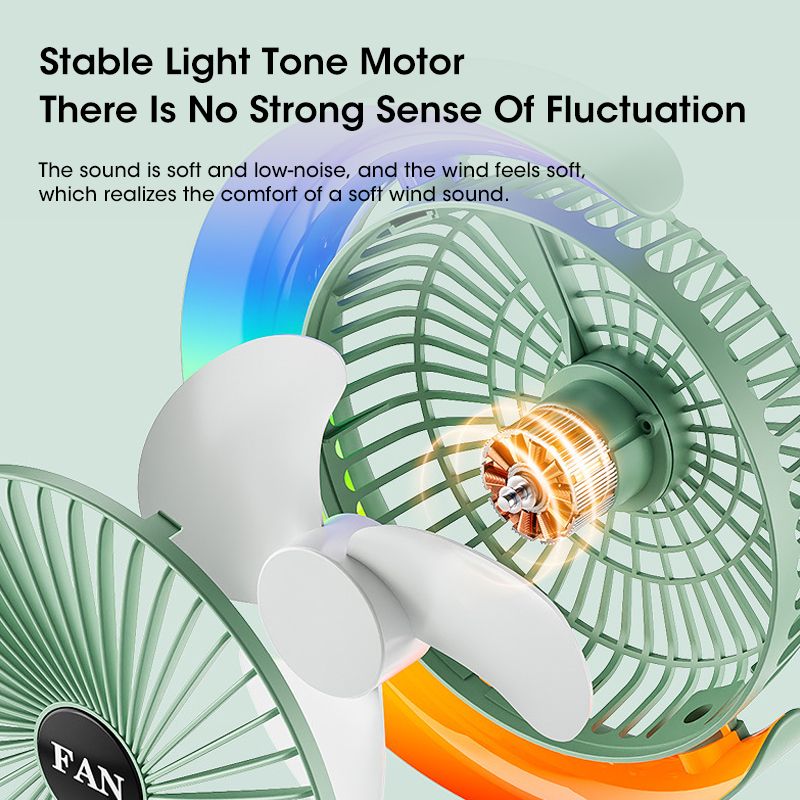 Multicolor Desk Fan with LED Lights