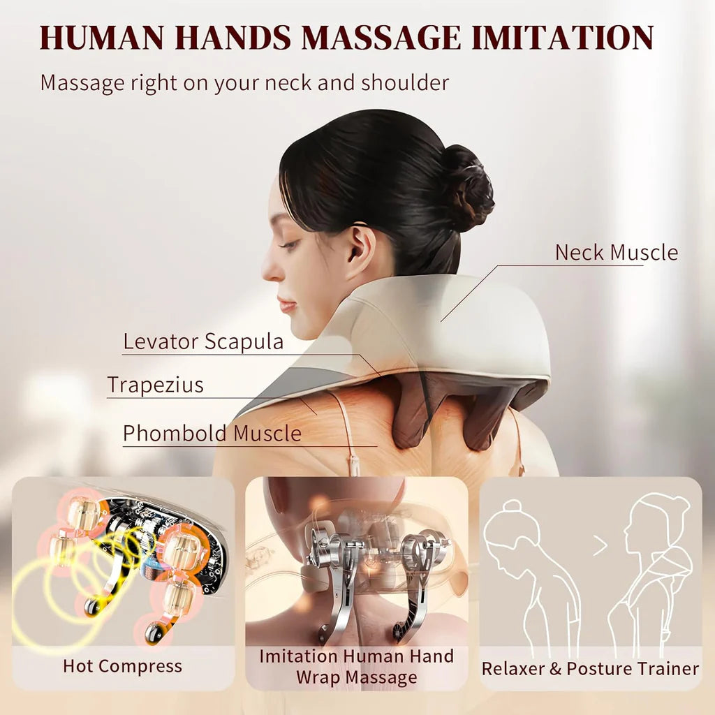 Neck and Back Massager with Heat
