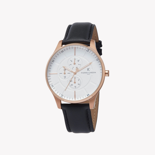Pierre Cardin Men's Rose Gold Watch, White Dial | Pc902731f117