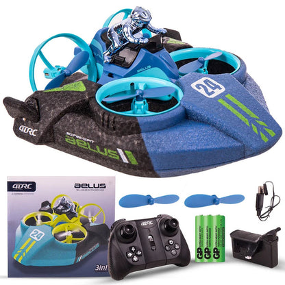 3-in-1 Quadcopter RC Drone – Land, Air & Water Remote Control Vehicle