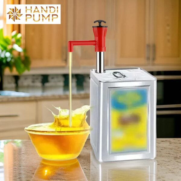 Stainless Steel Manual Hand Oil Pump / Kitchen Cooking Oil Pump / Liquid Transfer Oil Dispenser Pump for 15 Kg Tin
