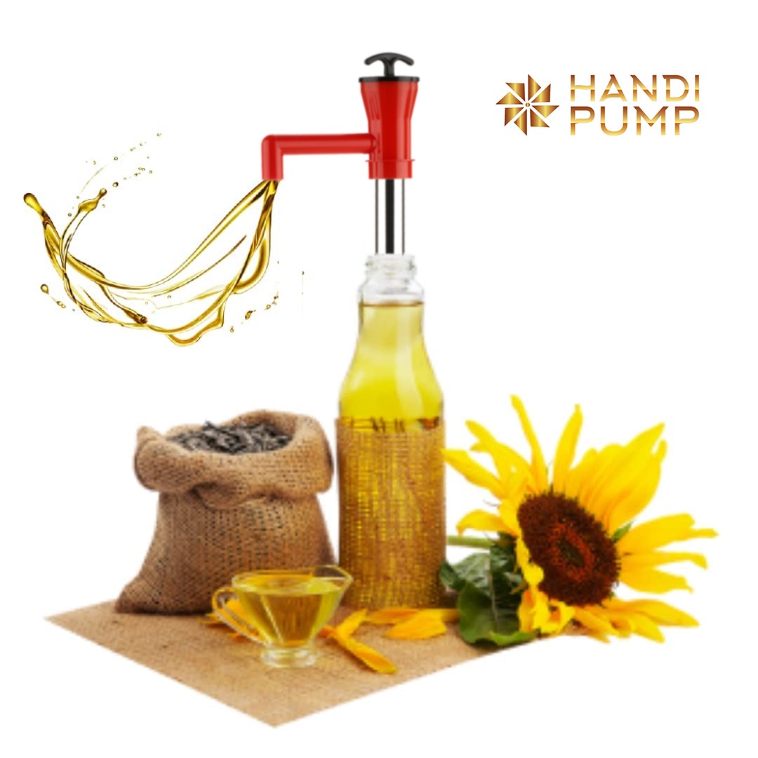Stainless Steel Manual Hand Oil Pump / Kitchen Cooking Oil Pump / Liquid Transfer Oil Dispenser Pump for 15 Kg Tin