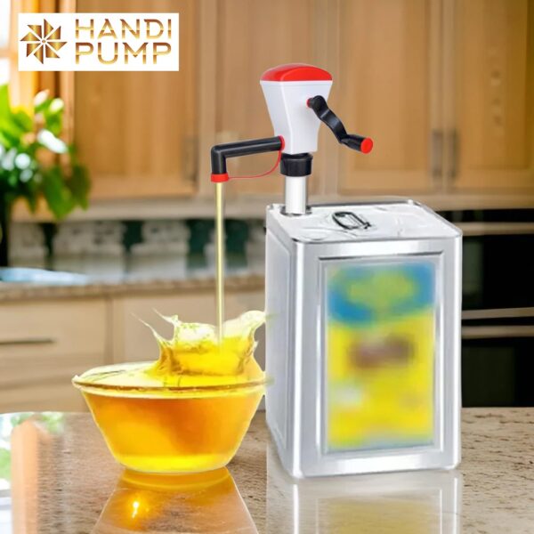 ABS Plastic Manual Hand Oil Pump for Kitchen Tin Cans Pumping Machine Automatic Bottle Fuel Transfer Cooking Oil Pump Dispenser for 15 Liters Tin