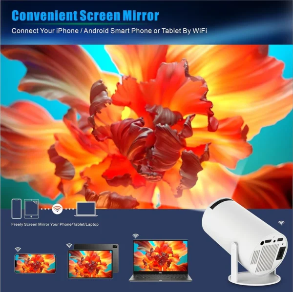 4K Bluetooth WiFi Projector Front View