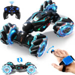 4WD RC Stunt Car with remote, watch controller, battery, and accessories