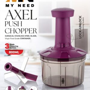 Axel Push Chopper – Stainless Steel Blades for Quick and Safe Chopping