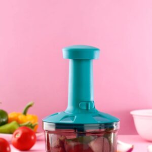 Nova Push Chopper with stainless steel blades and food-grade container