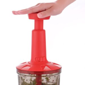 Nova Push Chopper with stainless steel blades and food-grade container