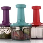Nova Push Chopper with stainless steel blades and food-grade container