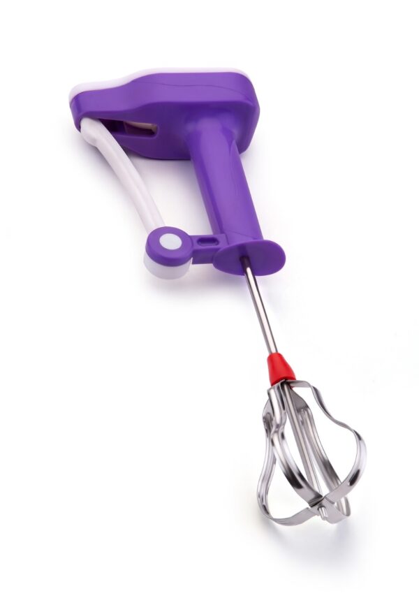 Manual Power Free Blender with rotary handle and stainless steel beaters