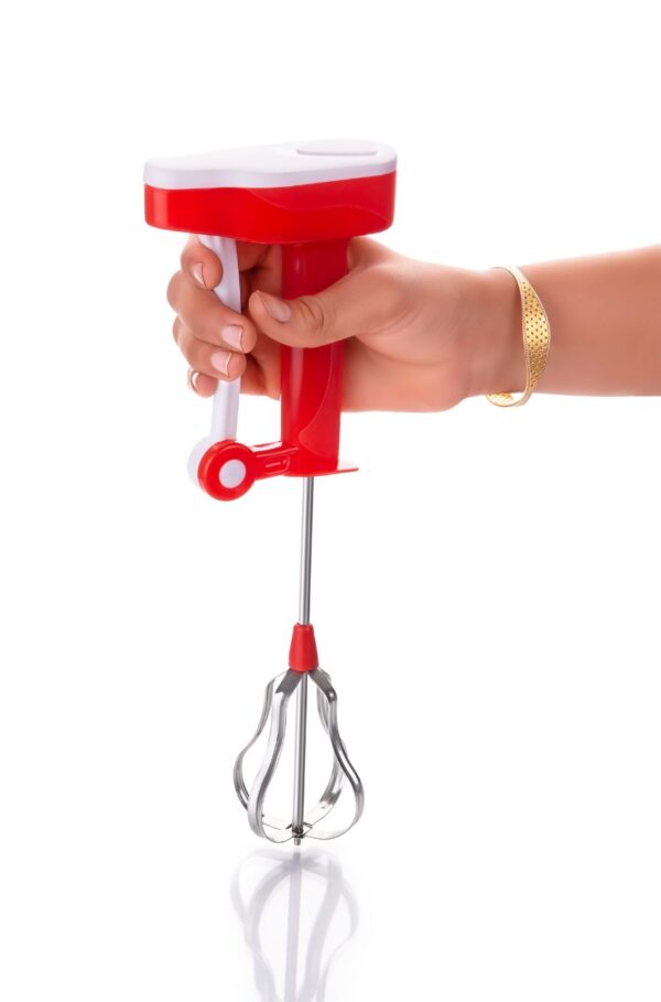 Manual Power Free Blender with rotary handle and stainless steel beaters