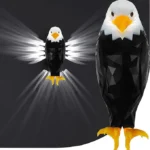 LED Bird Projection Eagle Wall Light in black with 3D holographic effect