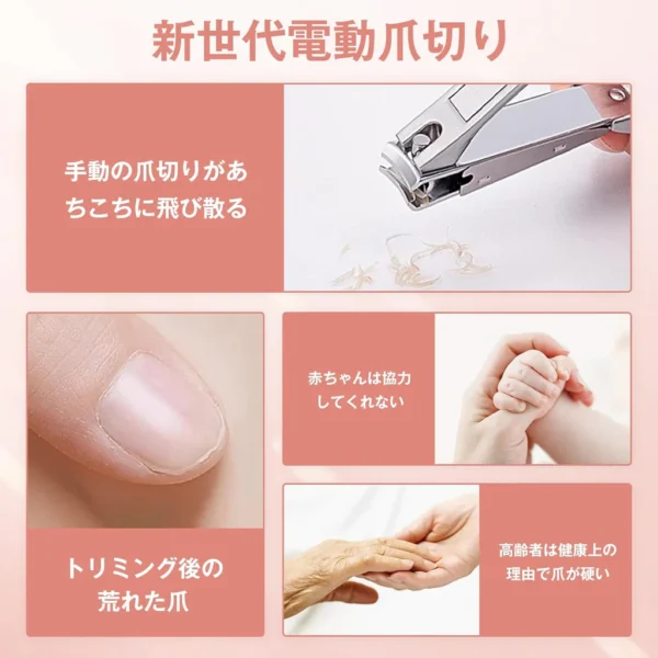 Electric Nail Clipper with LED Light