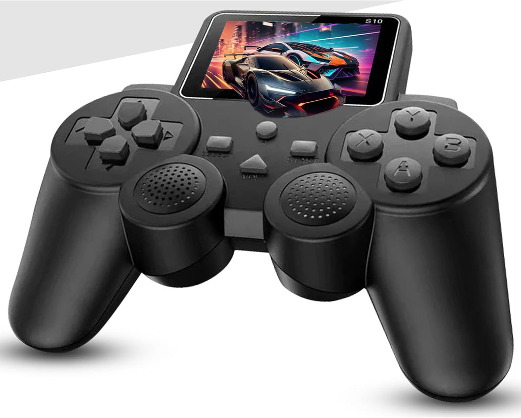 PlayingStation retro handheld console with game on 2.5-inch screen