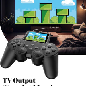 PlayingStation retro handheld console with game on 2.5-inch screen