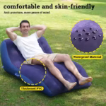 Portable Air Sofa Bed Inflatable Couch with Soft Flocked Surface for Camping and Travel