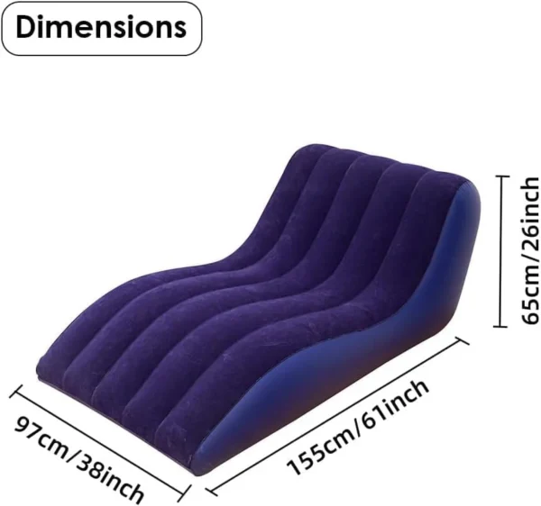 Portable Air Sofa Bed Inflatable Couch with Soft Flocked Surface for Camping and Travel